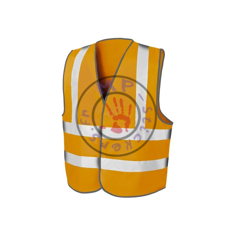 Gilet de sécurité jaune fluo homologué 4 bandes personnalisable