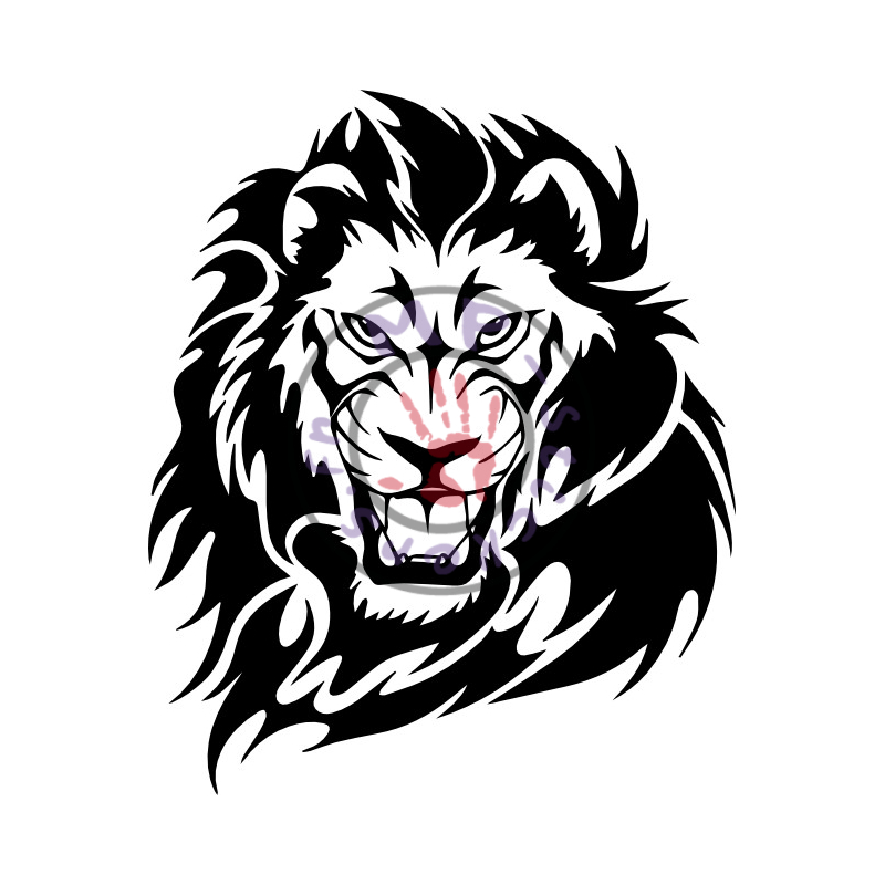 Sticker Lion Tribal