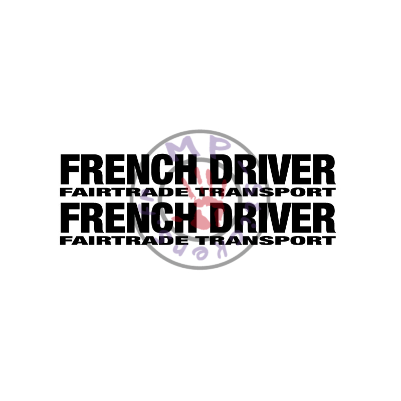 Sticker de vitres  FRENCH DRIVER 550x85 mm (la paire)