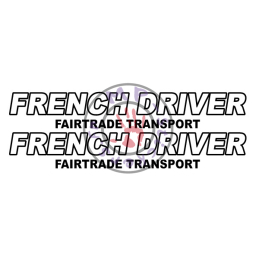 Sticker de vitres  FRENCH DRIVER liseret 550x85 mm (la paire)