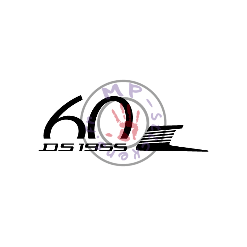 Sticker DS 60 ans version retournée