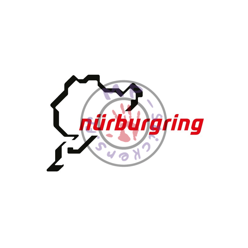 Tracé du Nurburgring en 2 couleurs