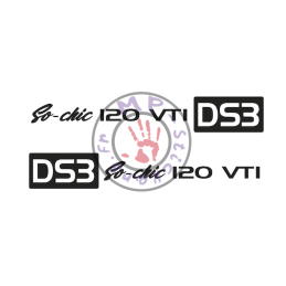 Stickers poignée de porte So-chic 120 VTI DS3 une couleur  (la paire)