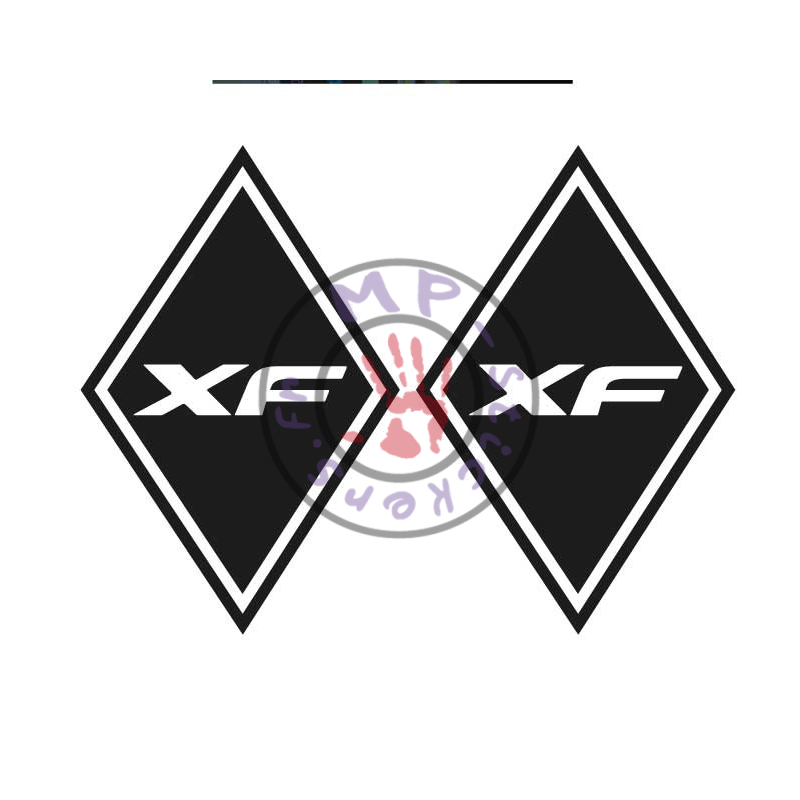 Stickers losange logo DAF modèle XF  150x230mm (la paire)