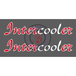 Sticker de vitres  INTERCOOLER 2 couleurs 750x140 mm (la paire)