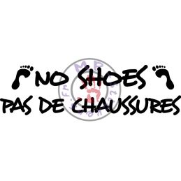 Stickers PAS DE CHAUSSURES (la paire)