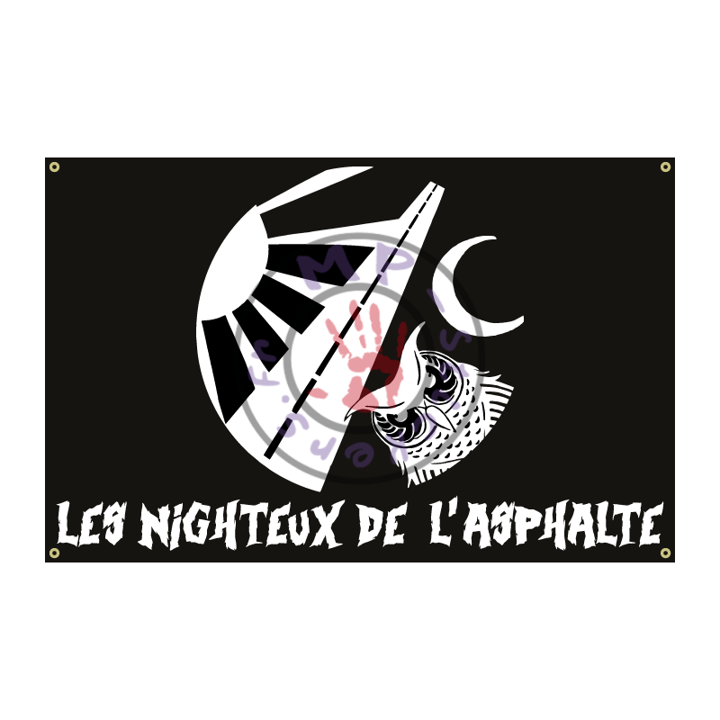 Drapeau Les Nighteux de l'Asphalte  OFFICIEL
