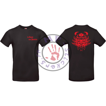 T-Shirt noir la Route une Passion -  Version 2 - Rouge