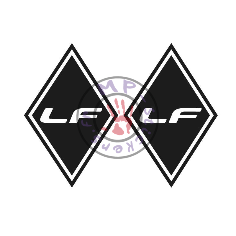 Stickers losange logo DAF modèle LF  150x230mm (la paire)