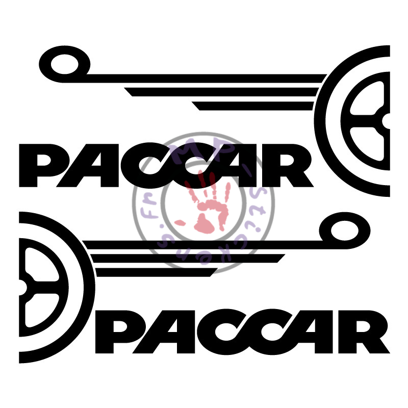 Sticker de vitres  demi logo DAF avec PACCAR (la paire)