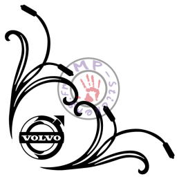 Sticker de vitre roseaux modèle 2 avec VOLVO  (lapaire)