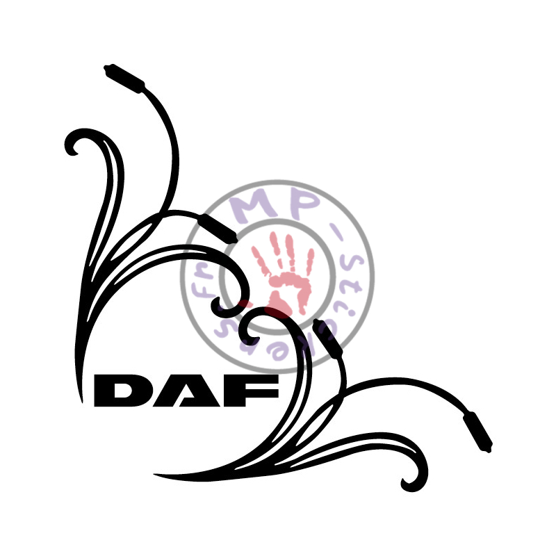 Sticker de vitre roseaux modèle 2 avec DAF  (la paire)