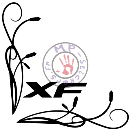 Sticker de vitre roseaux modèle 3 avec DAF XF  (la paire)