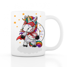 Licorne Héros Mug 330ml (11oz) blanc céramique top qualité 1 coté 