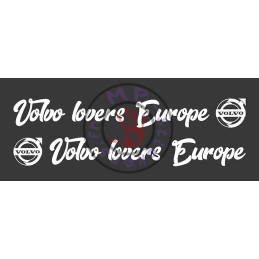 Stickers de vitre Volvo lovers Europe logo Volvo