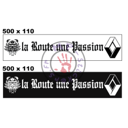 Plaque La Route une Passion en plexy version droite avec logo Marque