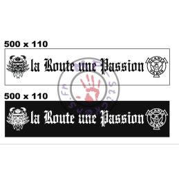 Plaque La Route une Passion en plexy version droite avec logo Marque