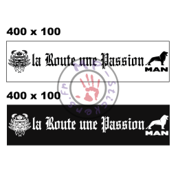 Plaque La Route une Passion en pvc expansé version droite avec logo Marque