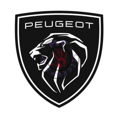 Sticker nouveau logo PEUGEOT 2021 Version inversée/négative