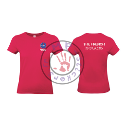 T-Shirt femme sorbet THE FRENCH Truckers dos et coeur et personnalisable à votre prénom