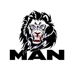 Sticker logo tête de lion MAN
