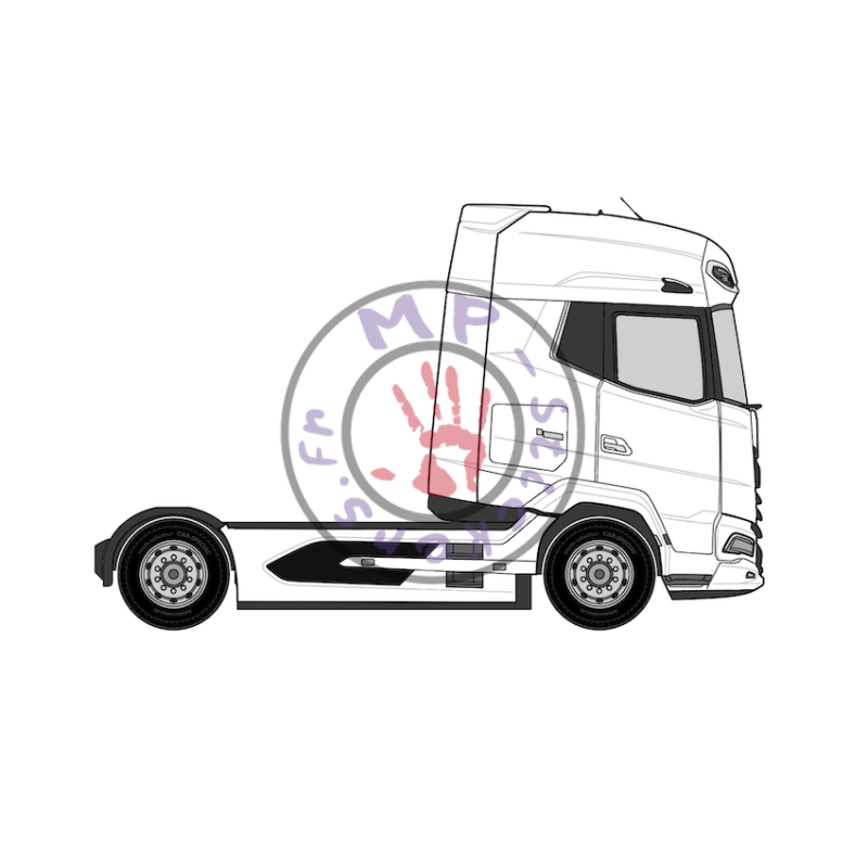 Vip Daf Stickers Stickers de carénage latérale en C pour DAF XF XG XG+ 1 couleur (la paire)