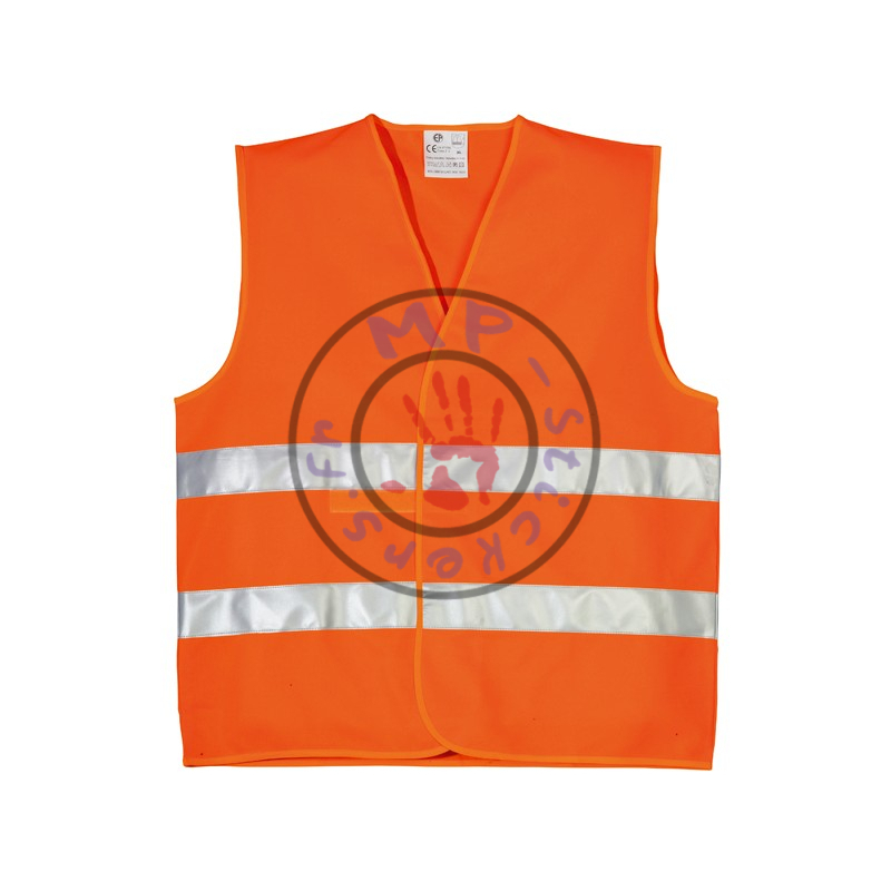 Gilet réfléchissant / Gilet de sécurité orange - Metal Badge