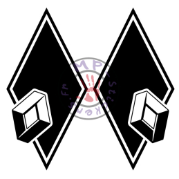 Stickers losange logo RENAULT modèle 6  150x300mm (la paire)