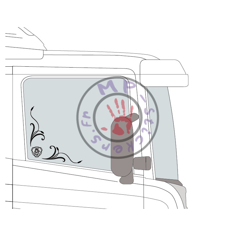 Sticker de vitre roseaux à personnaliser  (la paire)