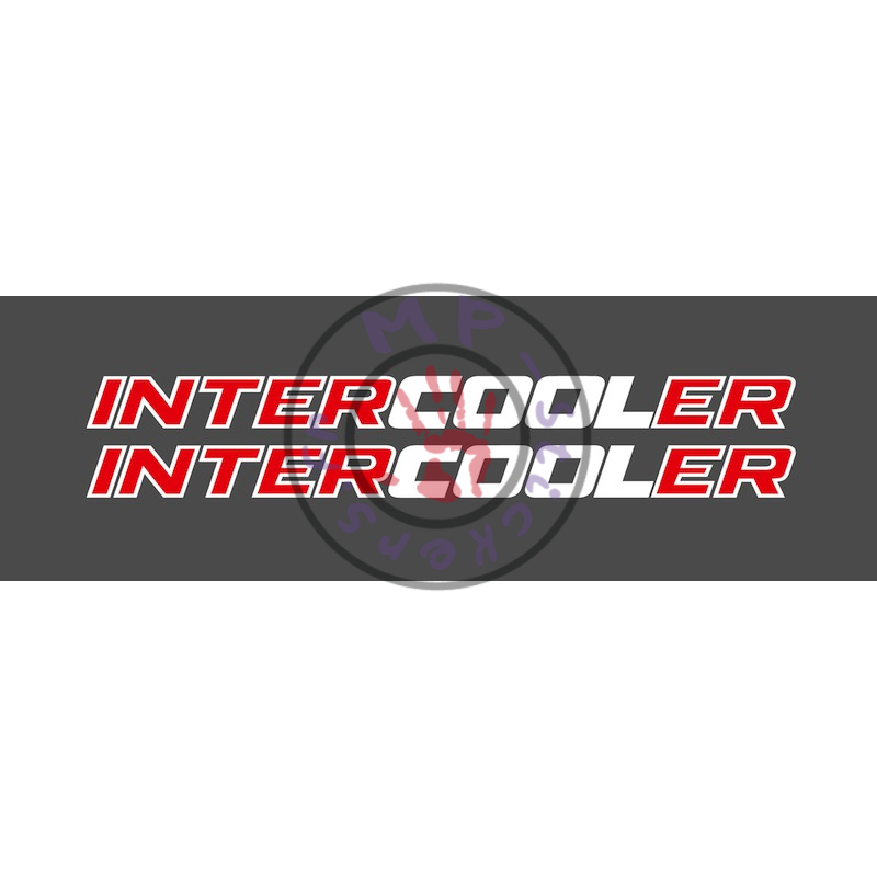 Sticker de vitres  INTERCOOLER 2 couleurs 680x50 mm (la paire)