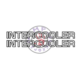 Sticker de vitres  INTERCOOLER liseret 650x65 mm (la paire)