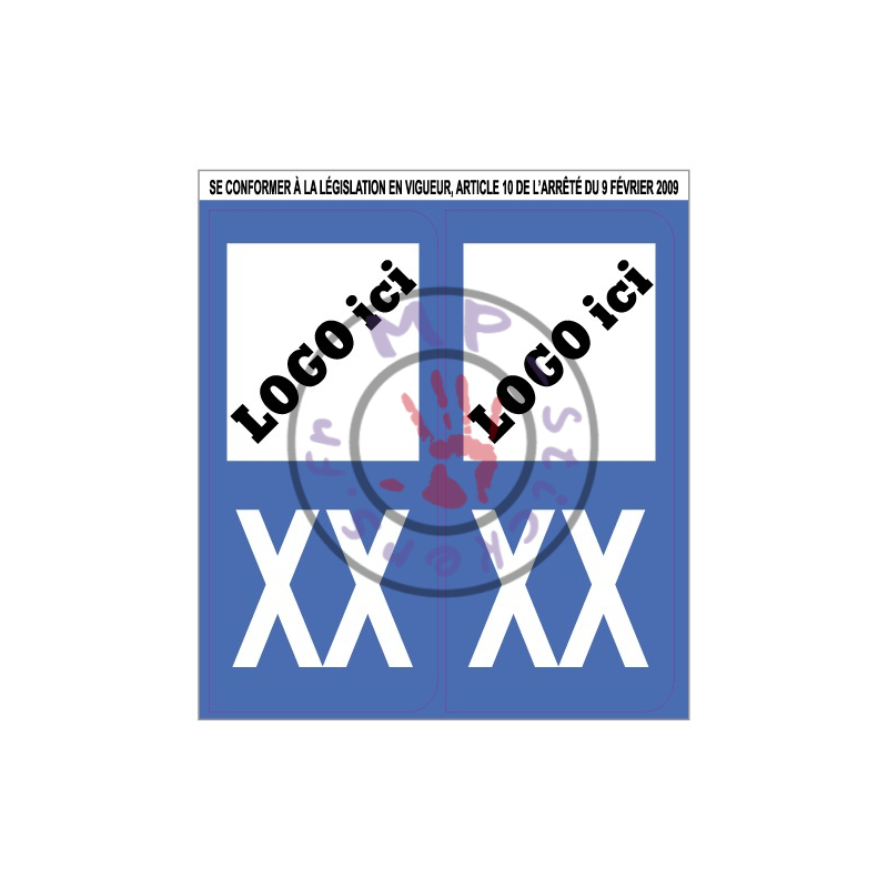 Stickers de plaque d'immatriculation auto personnalisable (la paire) (port gratuit)