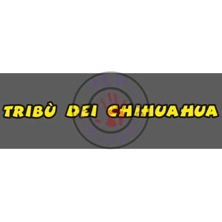 Sticker de casque TRIBU DEI CHIHUAHUA (pièce, impression quadri 1 couleur)