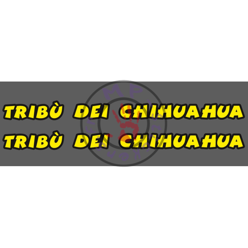 Stickers de casque TRIBU DEI CHIHUAHUA (la paire, impression quadri 1 couleur)
