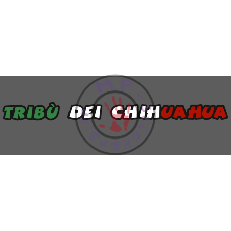 Sticker de casque TRIBU DEI CHIHUAHUA (pièce, impression quadri 3 couleurs)